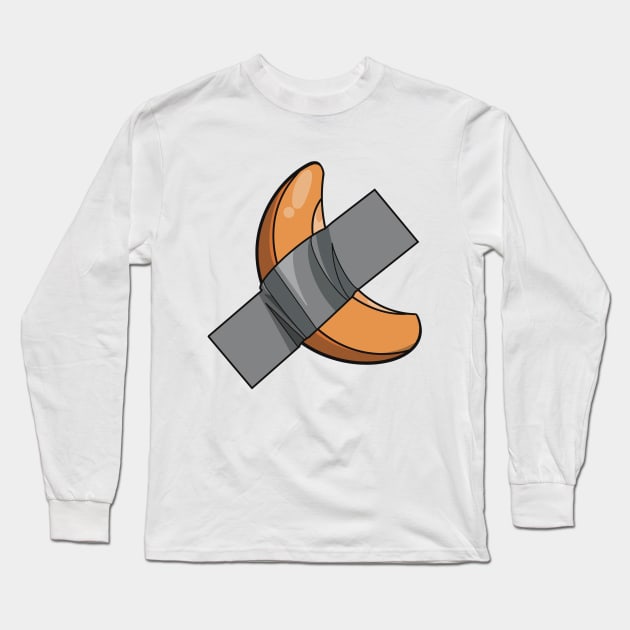 Peach stuck on with some duct tape Long Sleeve T-Shirt by Fruit Tee